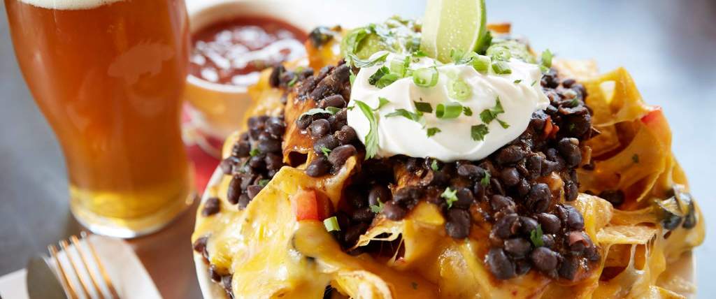 Nachos and Beer at Porcupine Pub & Grille