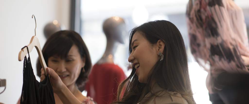 Women shopping at City Creek Center