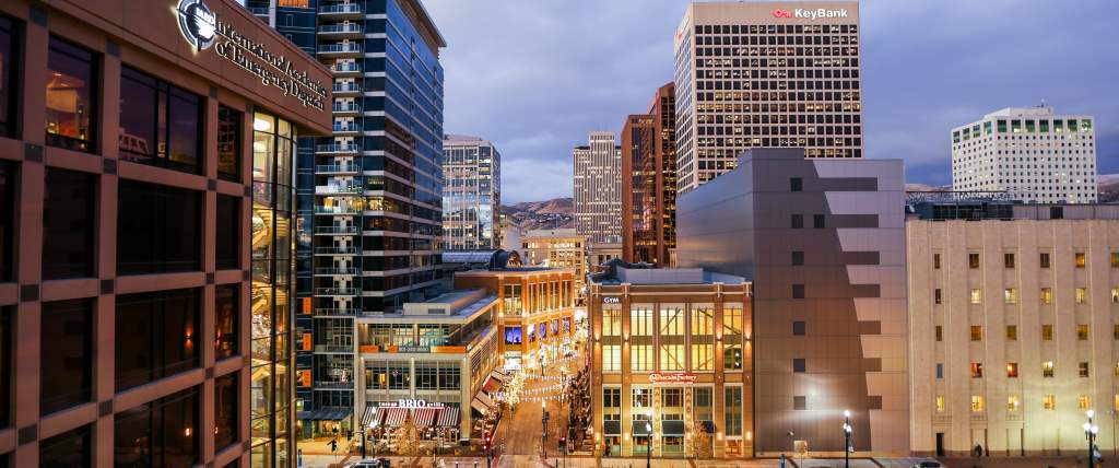 Downtown Salt Lake at Night