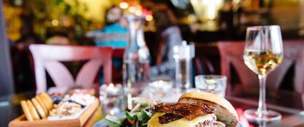 Burger at Avenues Bistro