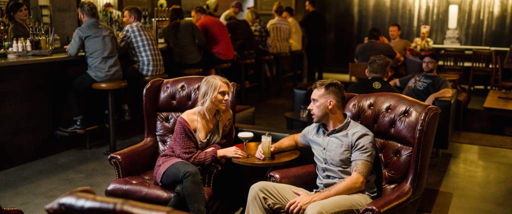 Couple Drinking at The RUIN in Sugar House