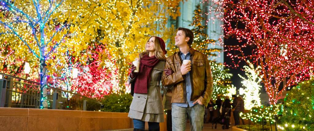 See the Temple Square Lights in downtown Salt Lake