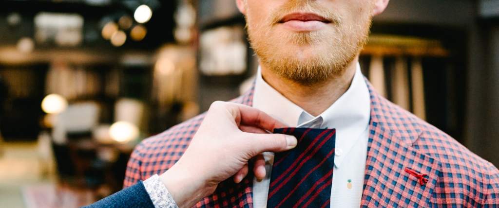 Man Trying on Tie City Creek Center