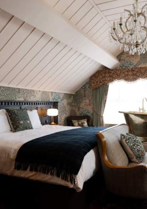 A beautifully decorated bedroom at The Old Inn