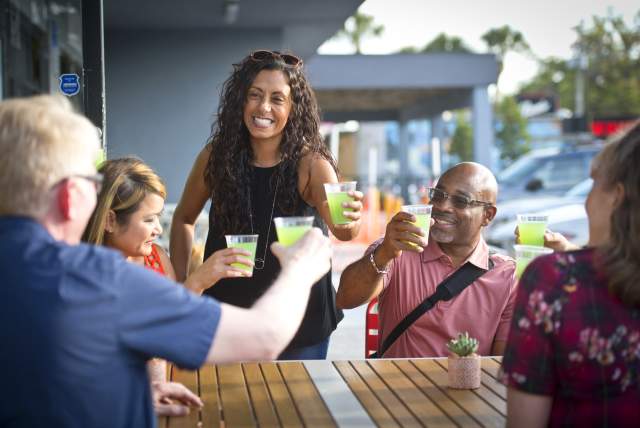 Wandering Palm Food Tours group toast