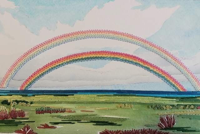 April Vacation Week - Watercolor & Embroidery on Paper (2 Days)