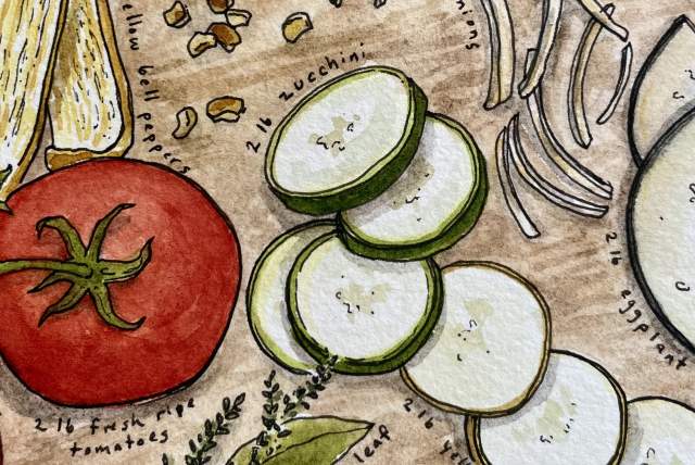 Watercolor & Pen : Recipe Illustration