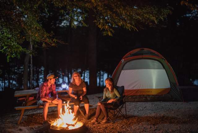 ©Sam Dean, Croft State Park, camp, camping, tent, fire, marshmallow, Fall