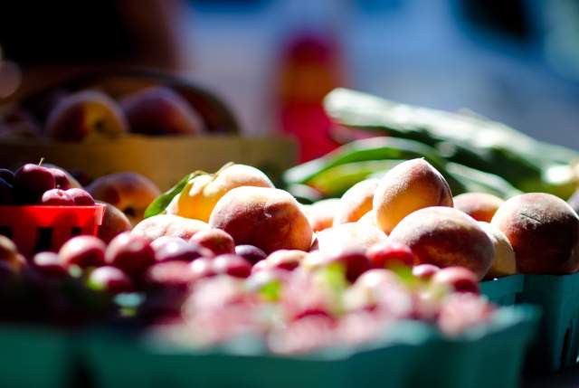 peaches, nature, farmers market
