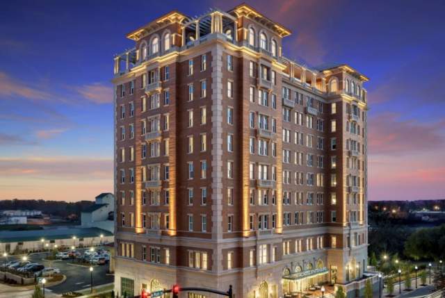 exterior shot of the sc hotel spartanburg
