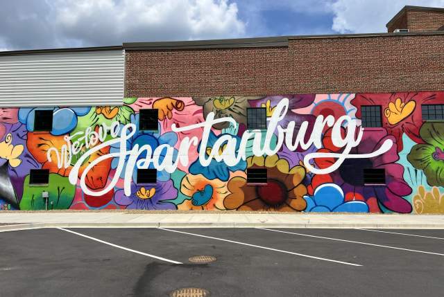 Welcome to Spartanburg mural