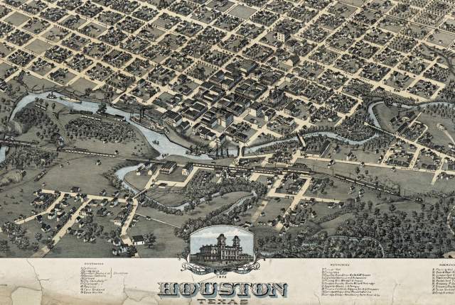Old map of Houston 
