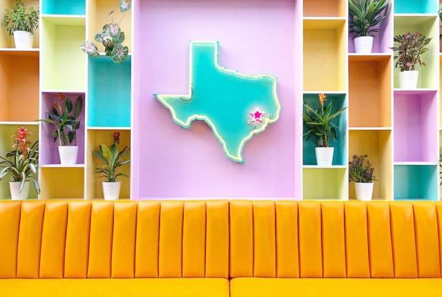 Texas Art Behind Couch