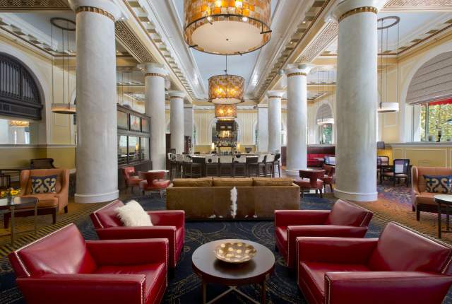 A Hotel Lobby in Houston