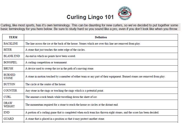 Curling Lingo Screenshot