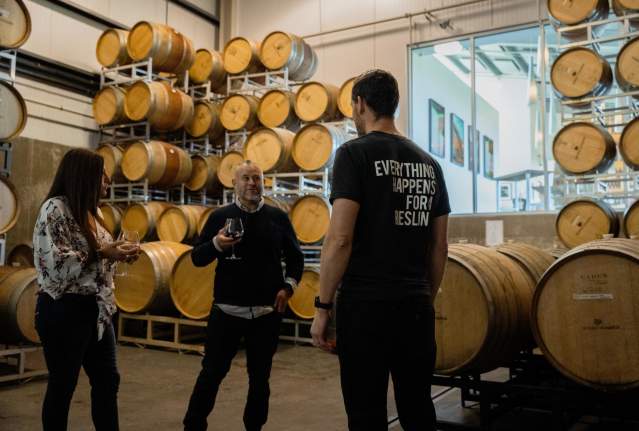 Guided Wine Tasting in Barrel Room at Tantalus Vineyards 2