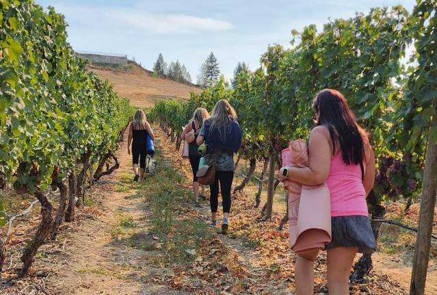 🌄 Vines, Views & Vinyasa 🍷
