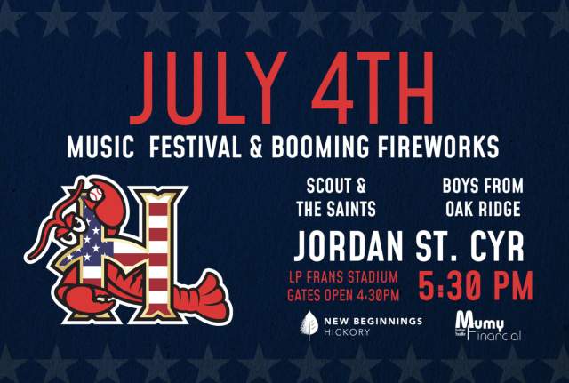 Crawdads July 4th Music Festival and Fireworks