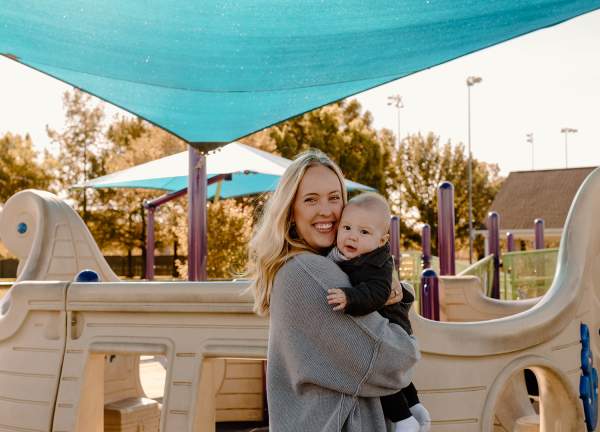 Mom and Baby at Harmony Playground