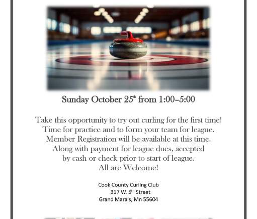 Cook County Curling Club Open House - All Welcome!