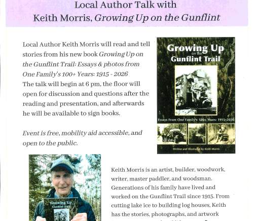 Local Author Talk with Keith Morris: Growing Up on the Gunflint Trail