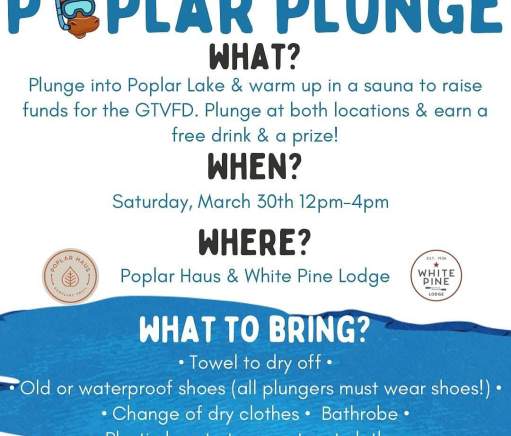 Poplar Plunge! Brave the Chill, Warm the Soul: Take the Plunge for Gunflint Trail Firefighters!