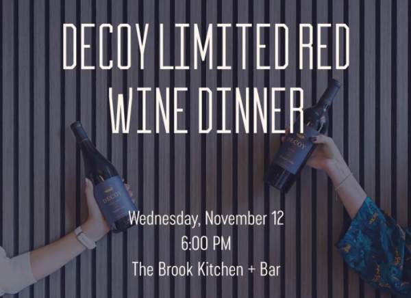 Decoy Limited Red Wine Dinner