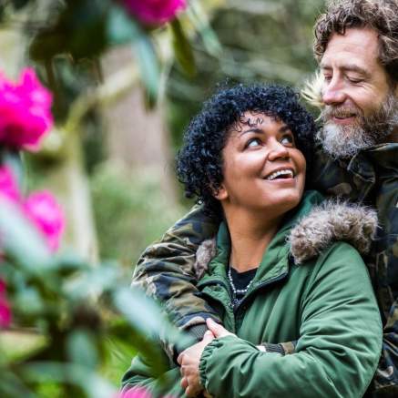 A couple in the grounds of Westonbirt Arboretum near Bristol in spring - credit Johnny Hathaway