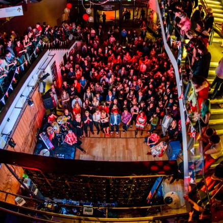 Performance in the foyer at Bristol Beacon - credit Soul Media