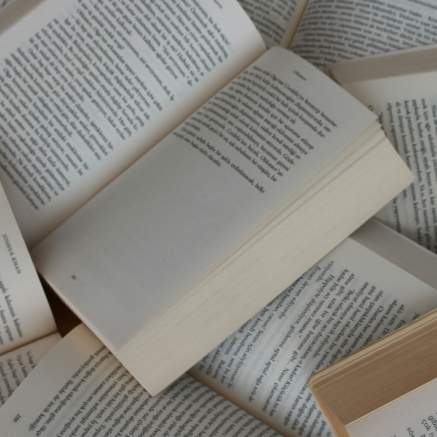 A stock image of books lying open
