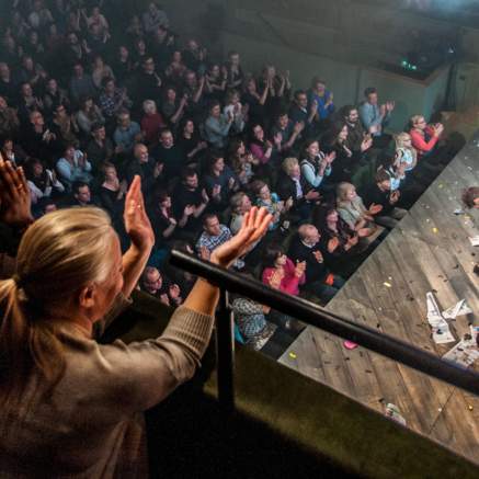 Audience overlooking the stage at Bristol Old Vic - credit Bristol Old Vic