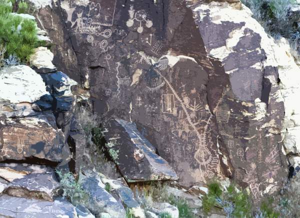 Parowan Gap Petroglyphs "Zipper" Glyph