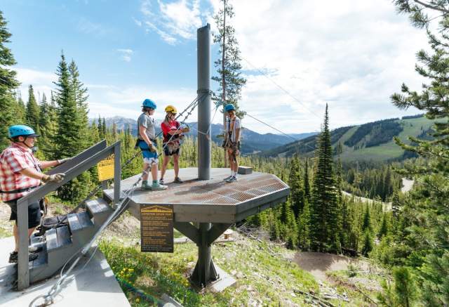 Ziplining at Big Sky Resort