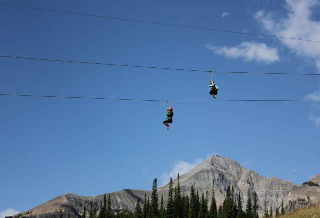 Ziplining in Big Sky