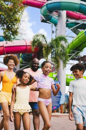 Family at waterpark