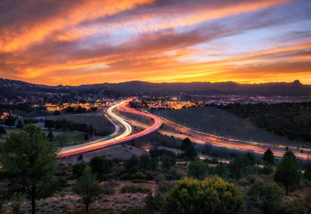 Traffic & Sunset - Experience Prescott