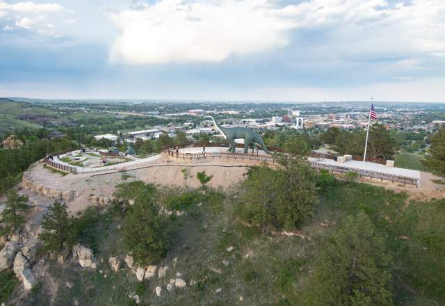 Dinosaur Park Aerial Looking East