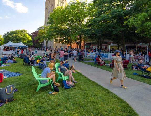 Crowds of people at Summer Festival