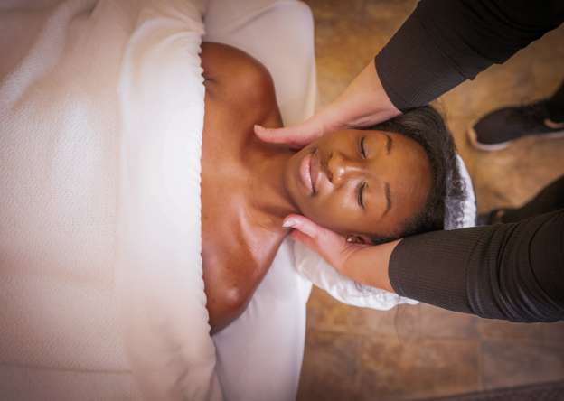 Woman Getting Massage in Galena Country