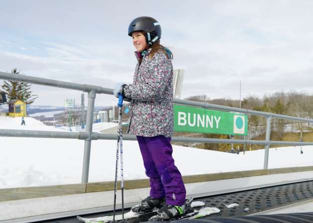 Girl on bunny hill at Chesnut