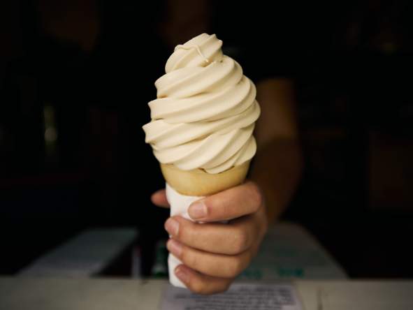 A soft-served ice cream referred to in Vermont as a Creemee