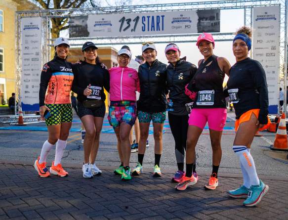 Runners at Run Bentonville Finishline