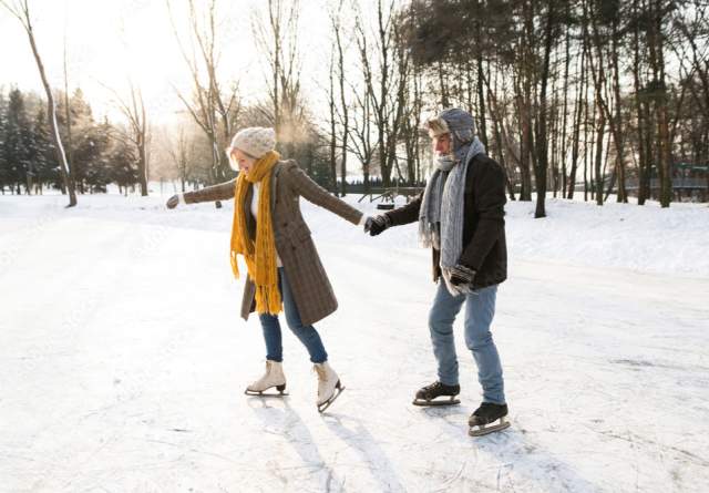 A Couple Ice Skating