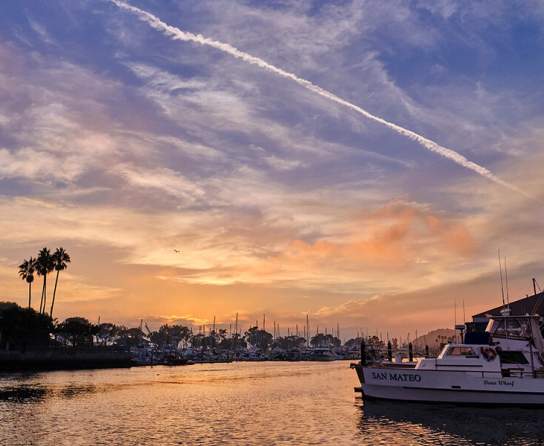 Marina Fishing Sunset