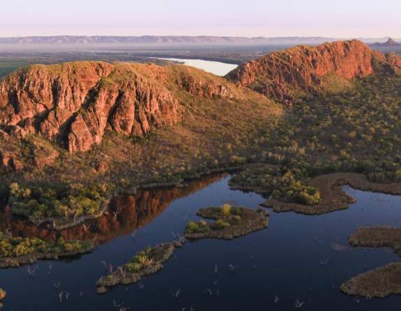 Aerial view of Elephant Rock, Kununurra