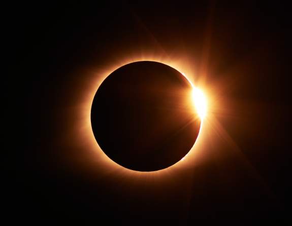 Stock image of a solar eclipse