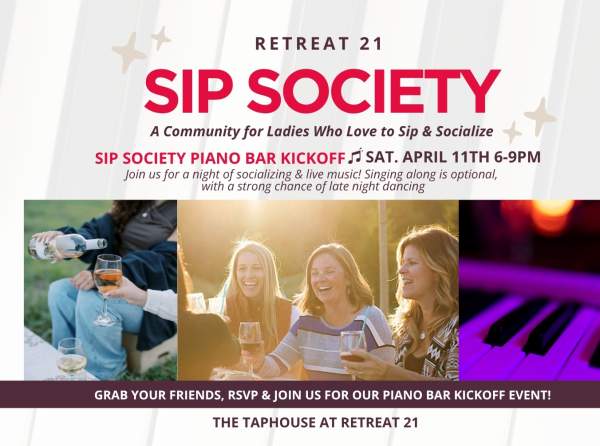 Sip Society Piano Bar Kickoff