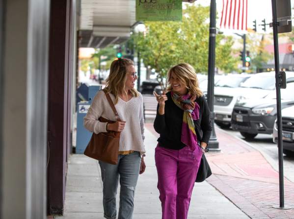 Two Women Shopping Downtown Casper