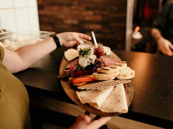 charcuterie platter from Prairie Kitchen