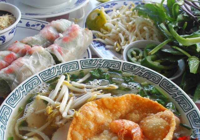 Pho and summer rolls